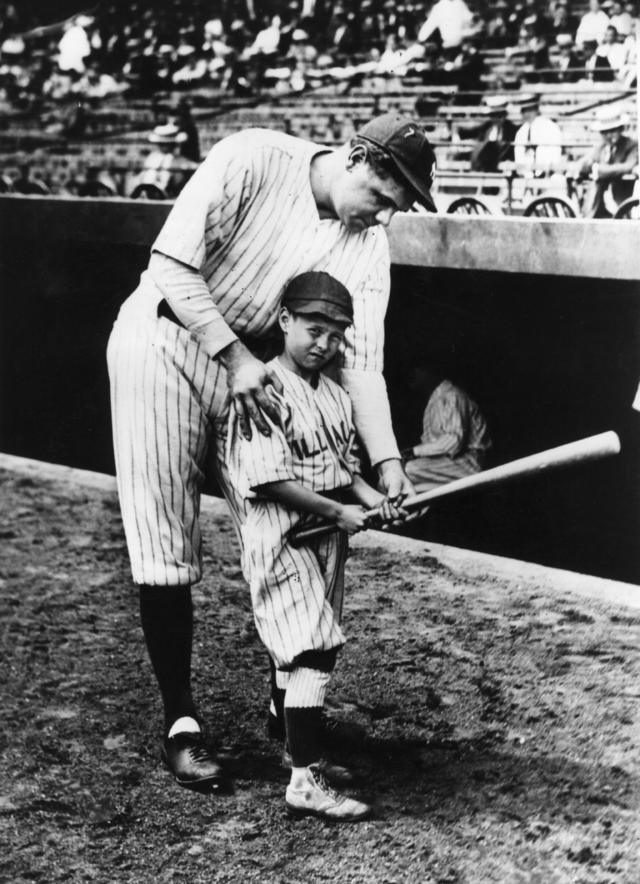 New York Yankees, Babe Ruth at bat, circa 1925. News Photo - Getty