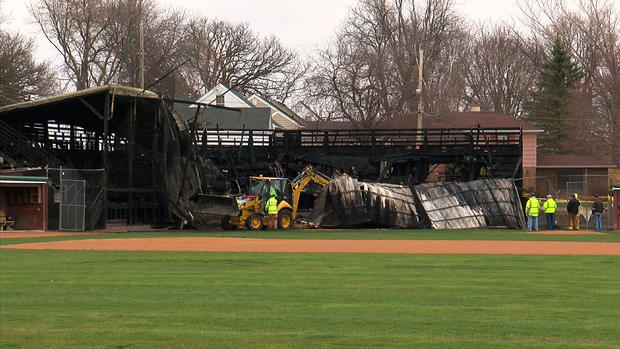 Tink Larson Field destroyed by fire 