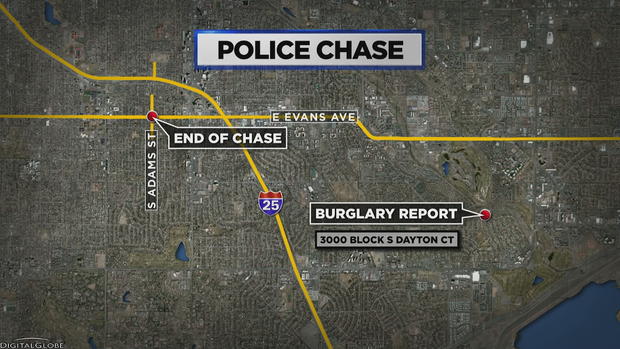 Police Chase Adams and Evans MAP 
