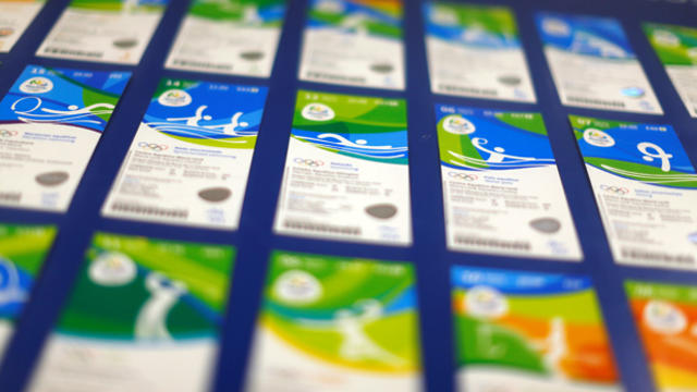 The tickets for the 2016 Rio Olympics are presented in Rio de Janeiro, Brazil, May 20, 2016.​ 