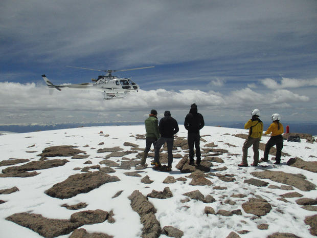 Summit of Longs Peak during evacuation operations June 3, 2016 Courtesy Rocky Mountain National Park 