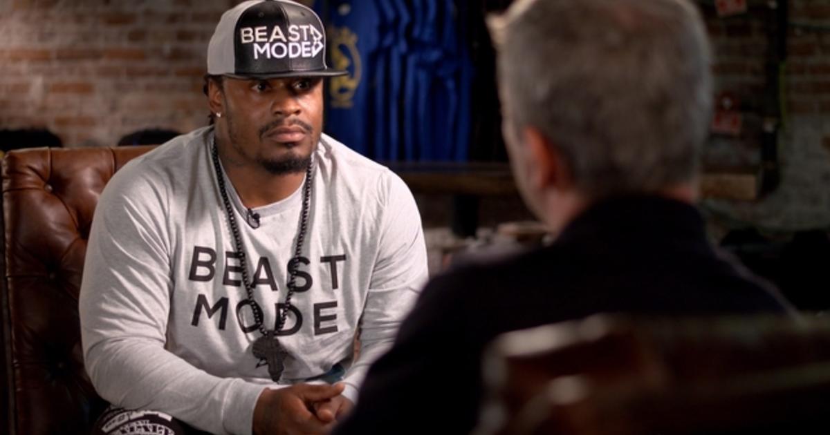 Marshawn 'Beast Mode' Lynch visits Ravens training camp - CBS