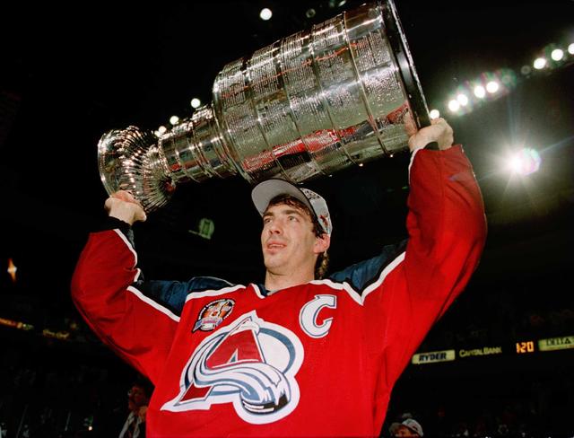 Claude Lemieux of the New Jersey Devils celebrates with the Stanley News  Photo - Getty Images