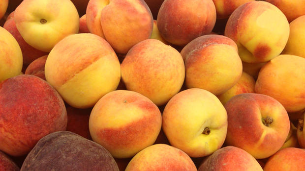 Bunches of White Peaches 