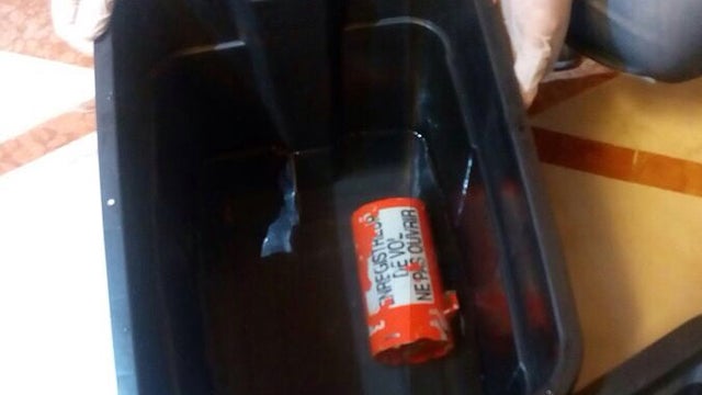 ​An image released June 17, 2016, by the Egyptian investigation committee into the crash of EgyptAir Flight 804 shows the Airbus A320's cockpit voice recorder 