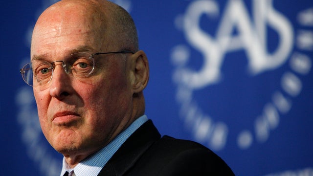 Former U.S. Treasury Secretary Henry Paulson attends a discussion at Johns Hopkins University's Paul H. Nitze School of Advanced International Studies on Feb. 16, 2010, in Washington. 