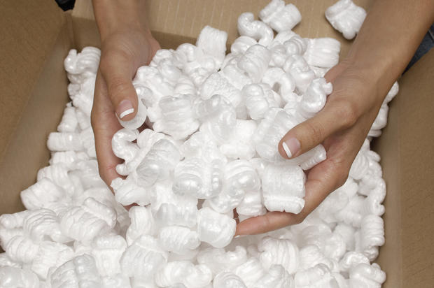 Polystyrene, Styrofoam packing peanuts 