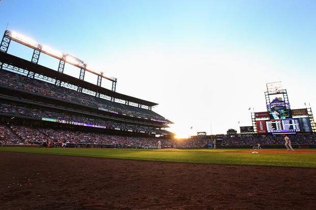 Philadelphia Phillies v Colorado Rockies - Coors Field - sunset 