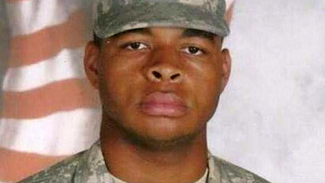 Micah Xavier Johnson is seen in an undated photo that was confirmed to be authentic by his former Army unit. 