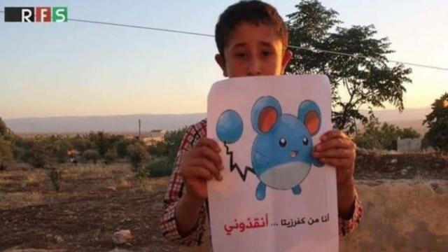 Pokemon appeal with Syrian kids 