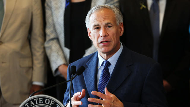 Texas Gov. Greg Abbott speaks at Dallas City Hall in downtown Dallas following the deaths of five police officers on July 8, 2016, in Dallas, Texas. 