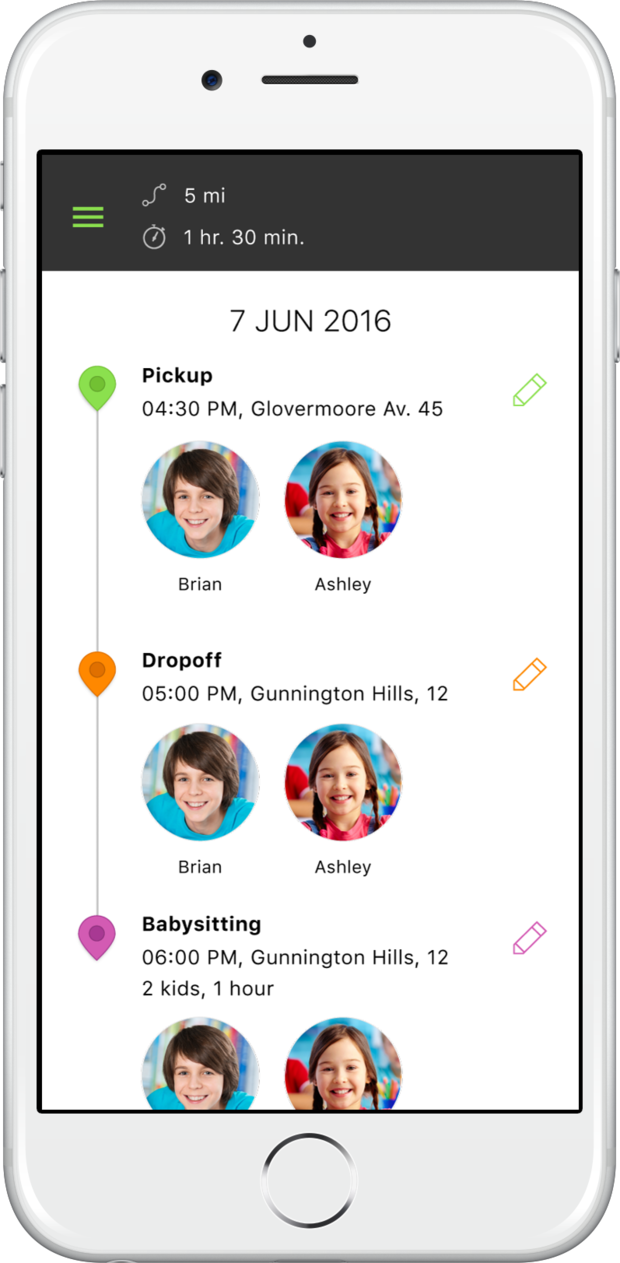 Zum App Screenshot - Zum combines Rides with Childcare 