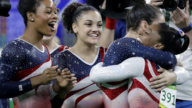 U.S. women gymnasts go for gold 