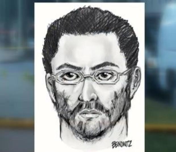 NYPD police sketch of main suspect in murder of Queens imam and companion; it was unclear if this is the man being interrogated by NYC police Monday 