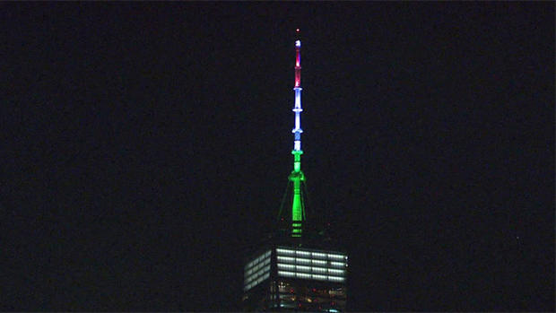 One World Trade Center Spire Italy Flag 