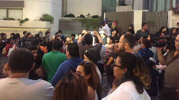 Fans Gather Outside Juan Gabriel's Home 