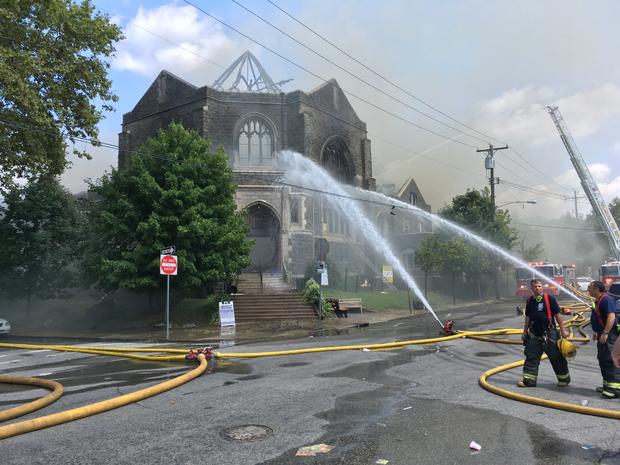aftermath of church fire 