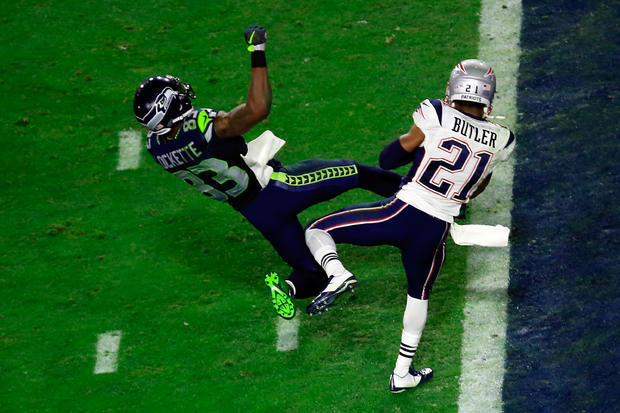 Malcolm Butler interception - Super Bowl XLIX - New England Patriots v Seattle Seahawks 