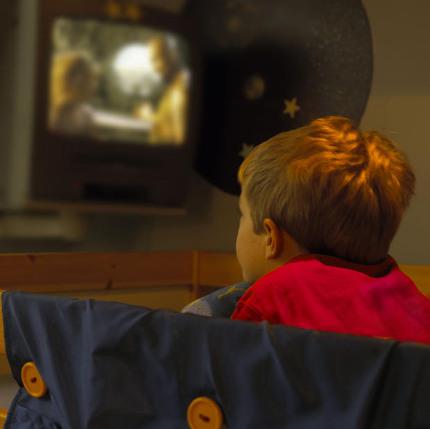Boy watching television 