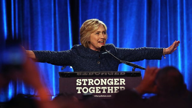 Democratic presidential nominee former Secretary of State Hillary Clinton speaks during he LGBT for Hillary Gala at Cipriani Club on Sept. 9, 2016, in New York City. 