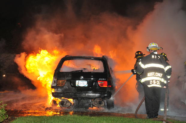 Melville Car Fire 