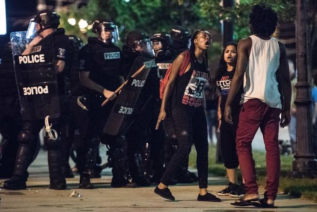 Protests Break Out In Charlotte After Police Shooting 