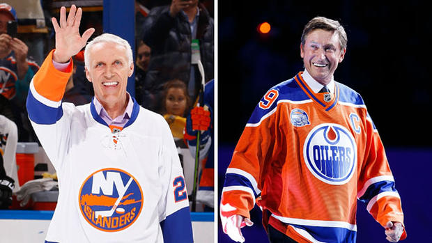 Mike Bossy and Wayne Gretzky 