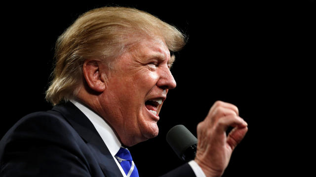 Republican presidential nominee Donald Trump holds a rally with supporters at the Suburban Collection Showplace in Novi, Michigan, Sept. 30, 2016. 