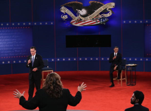 Barack Obama And Mitt Romney Participate In Second Presidential Debate 