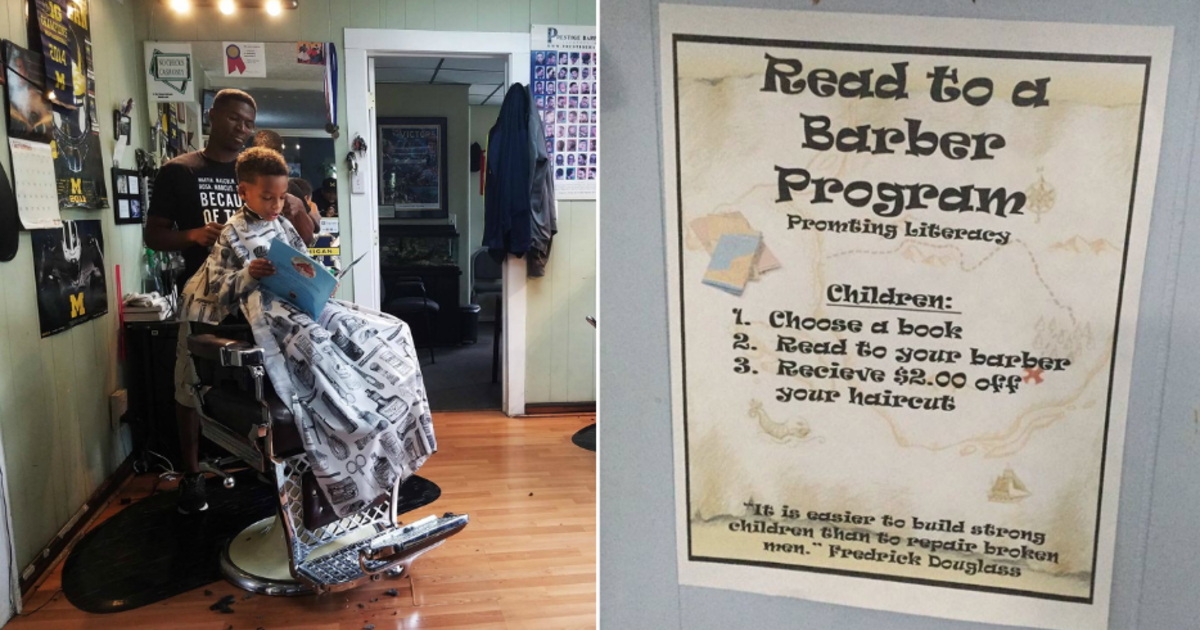 Barbershops put books in hands of kids getting haircuts