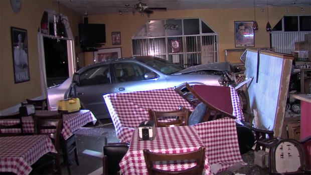 Car Smashes Into Pizza Restaurant in Santa Clara 