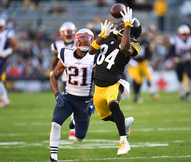 Antonio Brown, Malcolm Butler - New England Patriots v Pittsburgh Steelers 