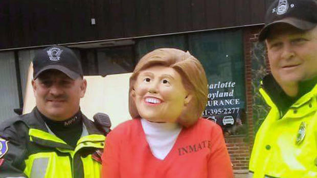 medford police hillary clinton mask 