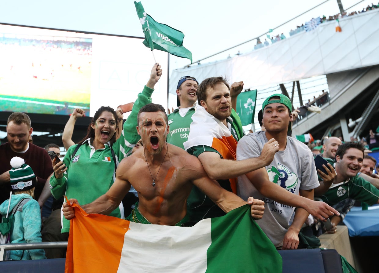 Ireland beats New Zealand at rugby for first time in 111 years - CBS News