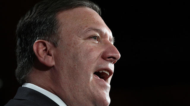 U.S. Rep. Mike Pompeo, R-Kansas, holds a press conference at the U.S. Capitol March 1, 2012, in Washington, D.C. 