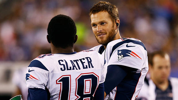 Tom Brady, Matthew Slater - New England Patriots v New York Giants 