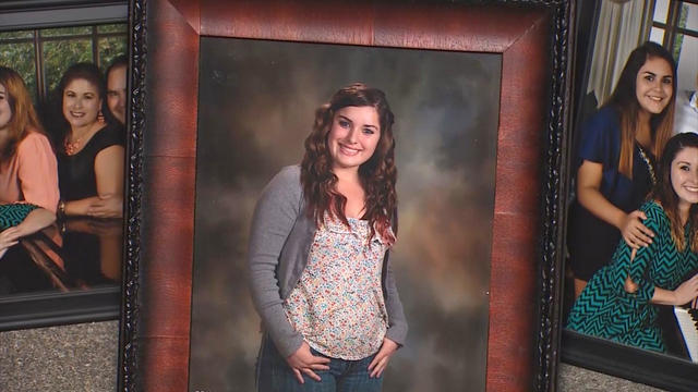 Brandy Vela is seen in a family photo provided to CBS Houston affiliate KHOU-TV. 