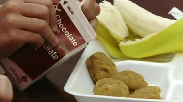 A student eats at H.W. Good Elementary School in Herminie, Pennsylvania. 