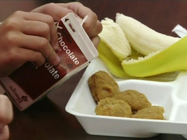 A student eats at H.W. Good Elementary School in Herminie, Pennsylvania. 