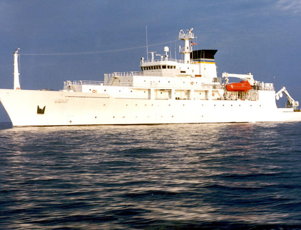 The oceanographic survey ship USNS Bowditch is seen Sept. 20, 2002. 
