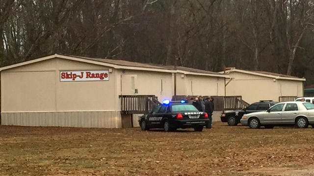 Crews work the scene after a woman was shot at the Skip-J Range in Anderson, South Carolina, on Dec. 26, 2016. 