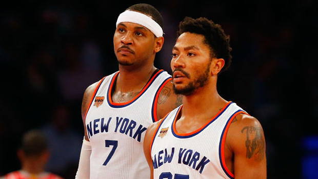 Carmelo Anthony and Derrick Rose 
