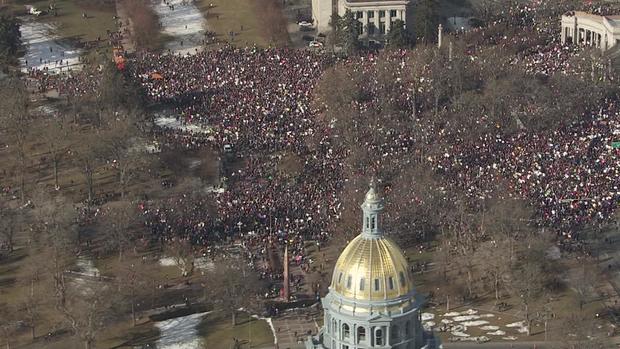 Women's March In Denver - Helicopter Image 