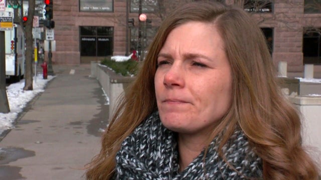 Anmarie Calgaro, of Iron Junction, Minnesota, speaks to CBS Minneapolis station WCCO-TV in an interview broadcast on Jan. 26, 2017. 