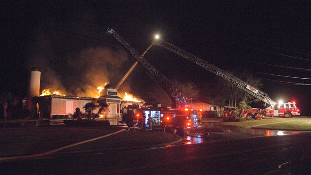 Victoria firefighters respond to a fire at the Islamic Center of Victoria on Jan. 28, 2017, in Victoria, Texas. 