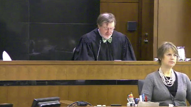 This still image taken from United States Courts shows Judge James Robart listening to a case at the federal courthouse in Seattle on March 12, 2013, in Seattle. 