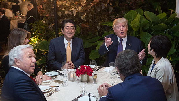 Robert Kraft, Donald Trump, Shinzo Abe 