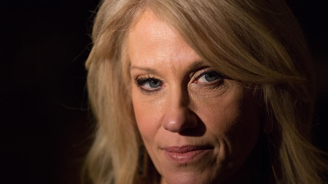 Kellyanne Conway, a senior adviser to President Trump, takes questions from the media at Trump Tower on Nov. 21, 2016, in New York City. 