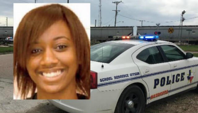 Fredzania Thompson, inset, is seen in a photo obtained by CBS affiliate KBTX in Bryan, Texas. 