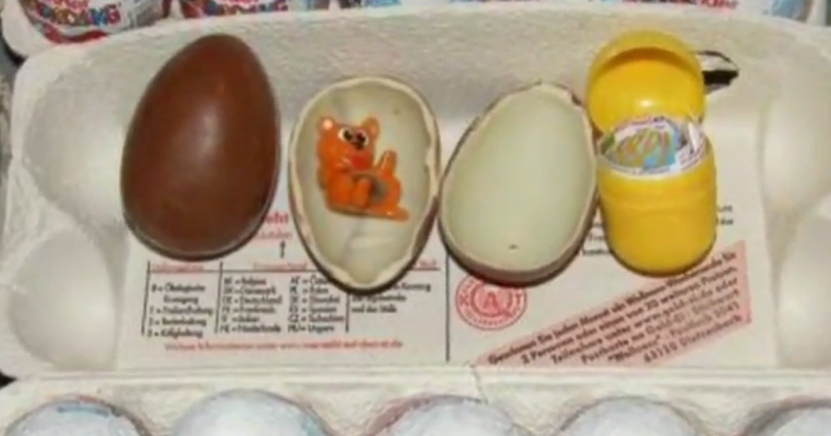 Kinder eggs Easter candy banned in U.S. due to choking hazard CBS News